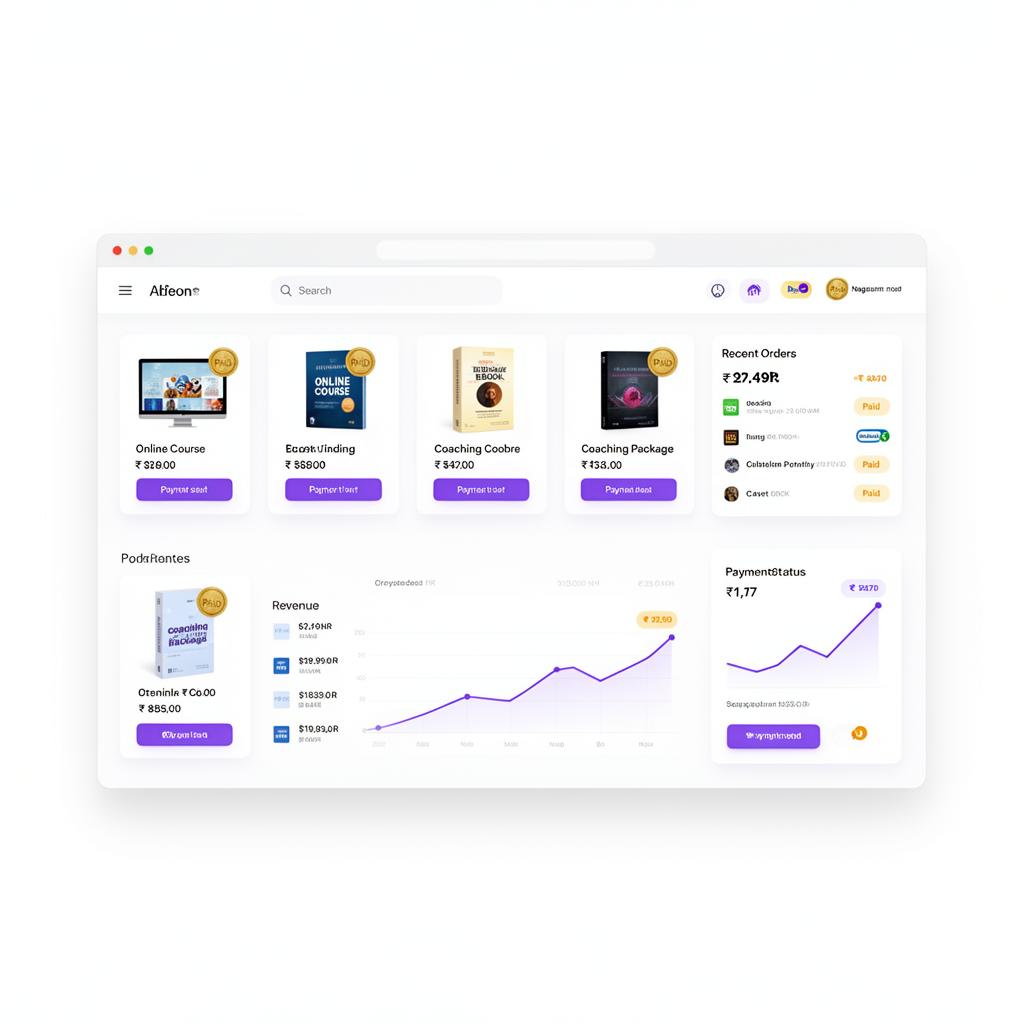 E-commerce dashboard mockup